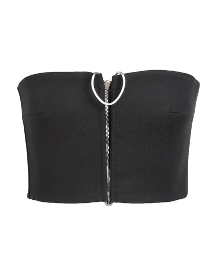 Женский кроп‑топ Dion Lee хлопковый, черный
