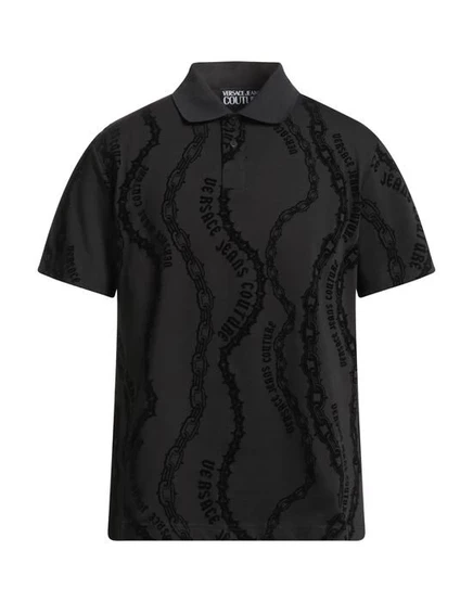 VERSACE JEANS COUTURE Поло чёрный
