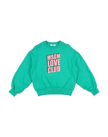 Детская толстовка MSGM Kids, изумрудная