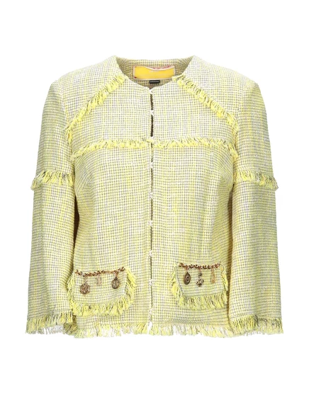 Женская куртка Elisabetta Franchi Wonderwoman, жёлтая