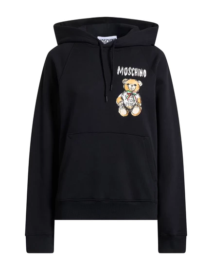 Женская толстовка Moschino с капюшоном, чёрная
