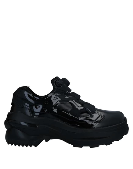 Мужские кеды Maison Margiela x Reebok лакированные, черные