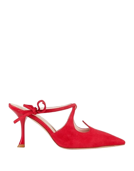 Женские мюли Roger Vivier PAPERMAG, замшевые, гранатовые