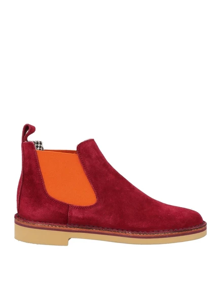Женские ботинки Pollini челси, замшевые, бордовые