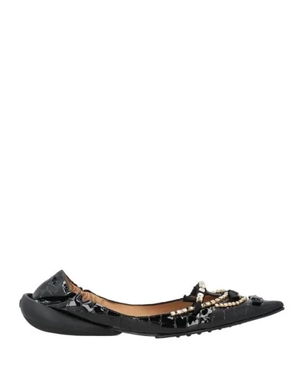 Женские балетки 13 09 SR, с кристаллами, черные