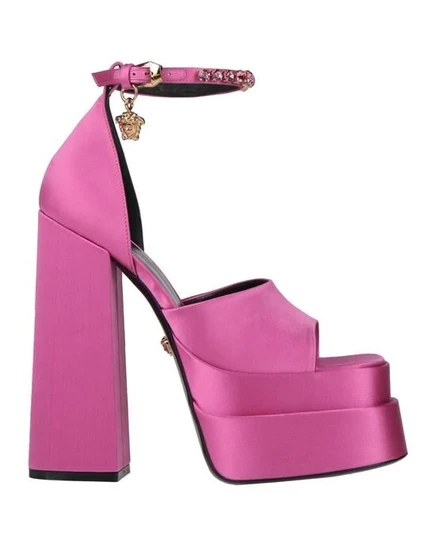 Женские сандалии Versace с ремешком, розовые