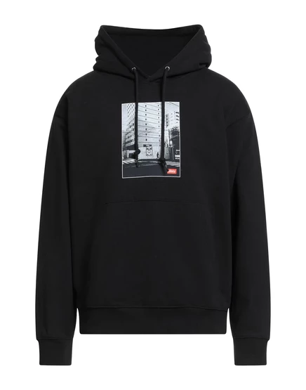 Мужское худи Obey с принтом, черное