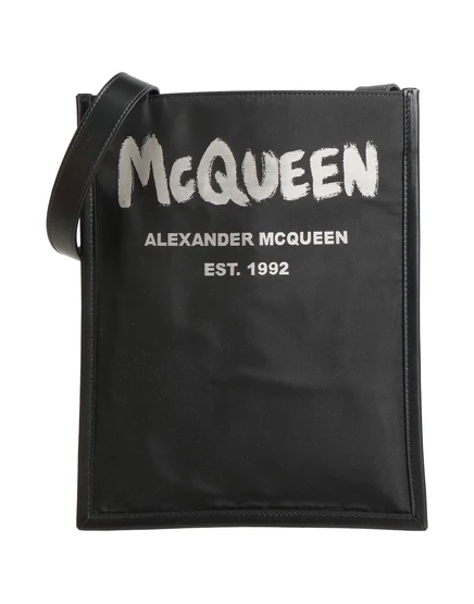 Мужская сумка McQueen Braccialin через плечо, черная