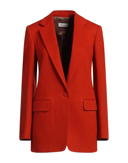 Женский однобортный пиджак Dries van Noten PAPERMAG шерстяной, томатный