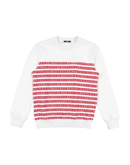 Детский свитшот Balmain Promotion Junior, белый