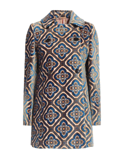 Женское двубортное пальто Etro PAPERMAG, синее