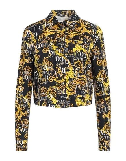 Женская джинсовая куртка Versace Jeans Couture, чёрная