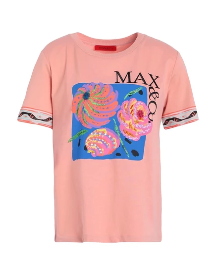 Женская футболка Max&Co. Inseason, лососево-розовая