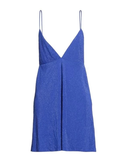 Женское платье DSquared2 с кристаллами, ярко-синее