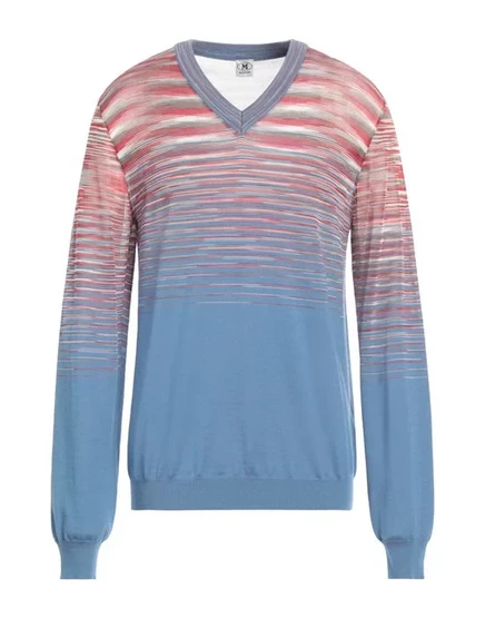 Свитер M Missoni шерстяной с узором, пастельно-синий