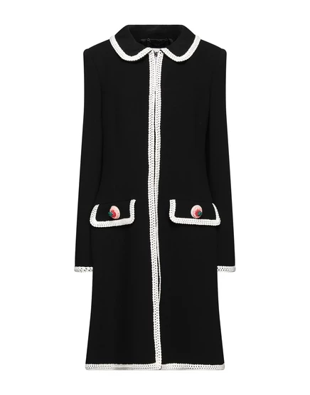 Женское пальто Moschino WONDERWOMAN однобортное, черное