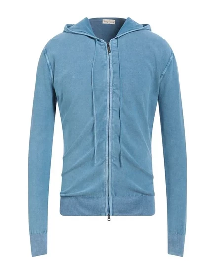 Кардиган Cashmere Company из хлопка и шелка, голубой