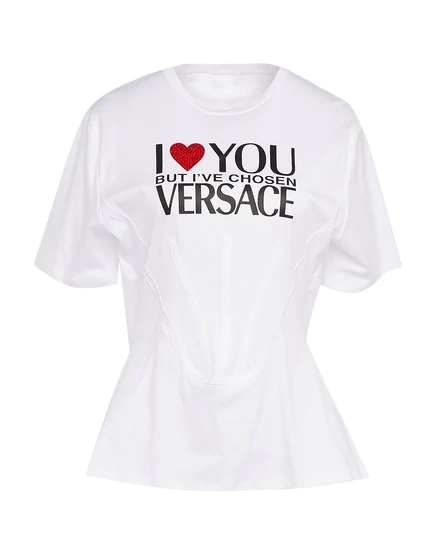 Женская футболка Versace PAPERMAG, белая