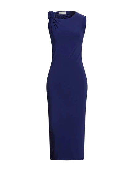 Женское платье SPORTMAX миди футляр из джерси, синее