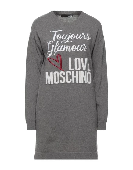 LOVE MOSCHINO Короткое платье светло-серый