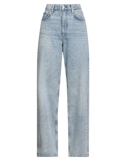 Женские джинсы Rag & Bone широкие, с высокой талией, синие