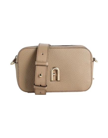 Женская сумка через плечо Furla HAMISH, кожаная, голубая