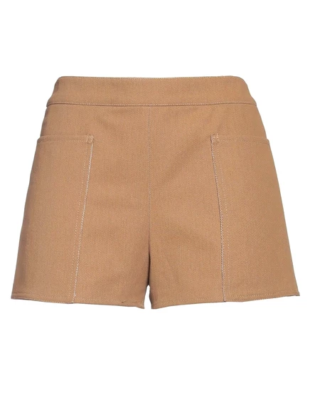 Женские хлопковые шорты Max Mara, верблюжий
