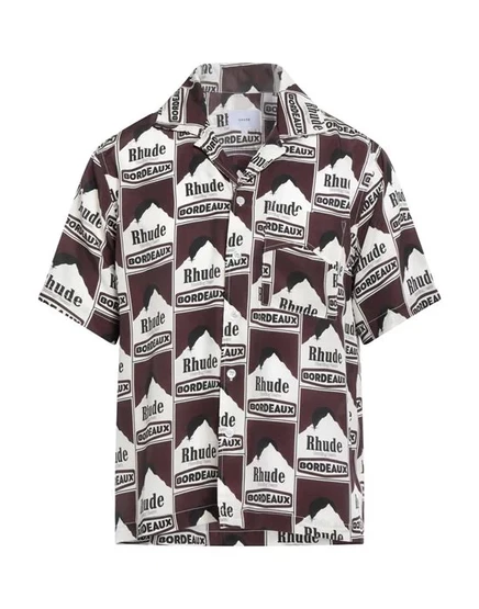 RHUDE Pубашка шоколадный