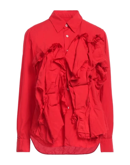 Женская рубашка COMME des GARÇONS PAPERMAG рюши, кирпичная