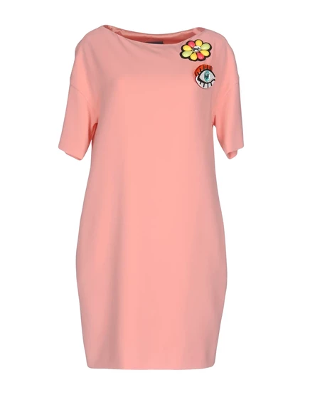 Женское мини-платье Boutique Moschino с аппликацией, розовое
