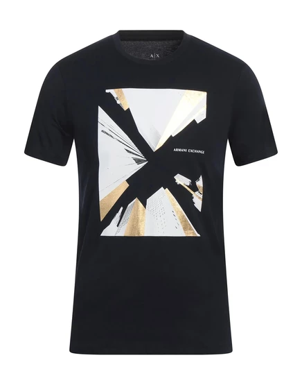 Мужская футболка Armani Exchange, темно-синяя