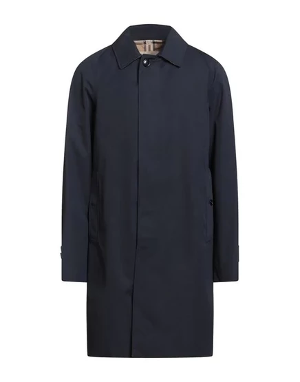 Плащ Burberry из хлопка макинтош, тёмно-синий