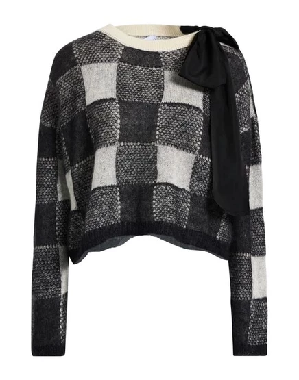 Женский свитер Redvalentino, шерсть-мохер, чёрный