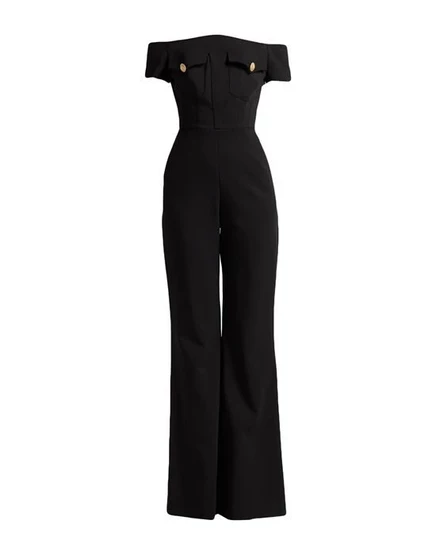 BALMAIN Брючный комбинезон чёрный