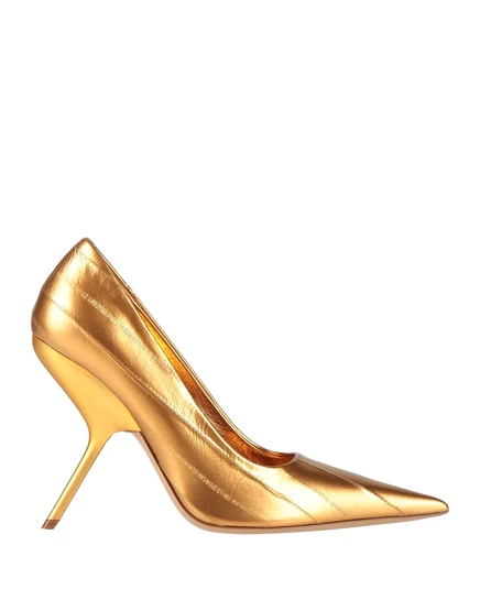 Женские туфли Ferragamo на шпильке, золотистые