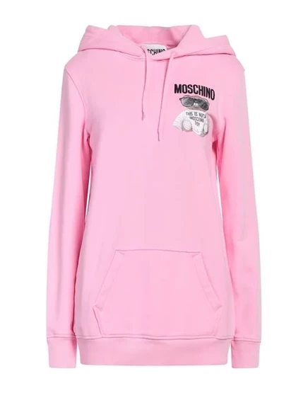 Женская толстовка Moschino с капюшоном, розовая