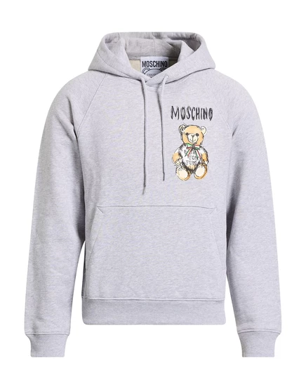 Женское худи Moschino Papermag, светло-серое