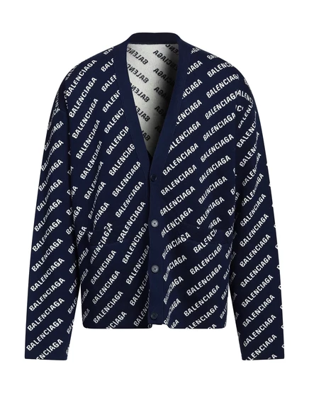 Мужской кардиган Balenciaga Papermag, синий