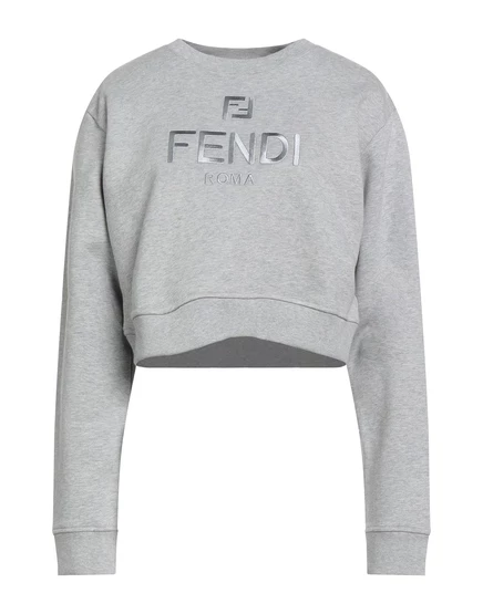 Женский свитшот Fendi Papermag, светло-серый