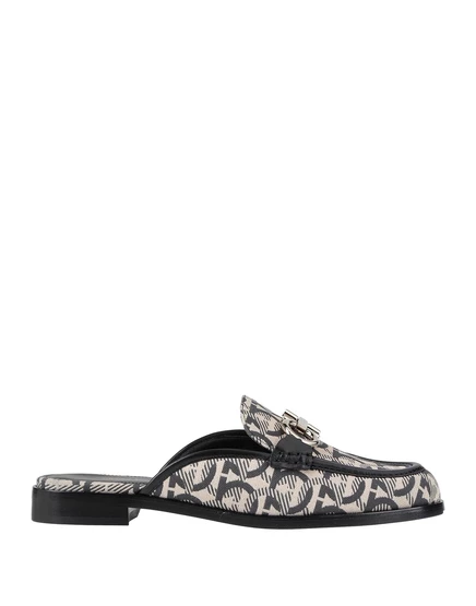 Женские мюли Ferragamo кожа и текстиль, слоновая кость