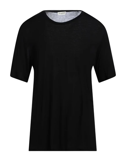 Мужская футболка Saint Laurent Lorenz_SP, черная