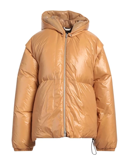 Женский пуховик Jil Sander Puffers короткий верблюжий