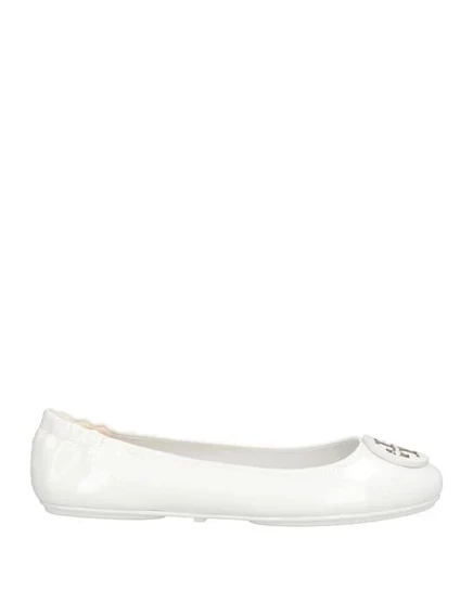 Женские балетки Tory Burch, кожаные, белые