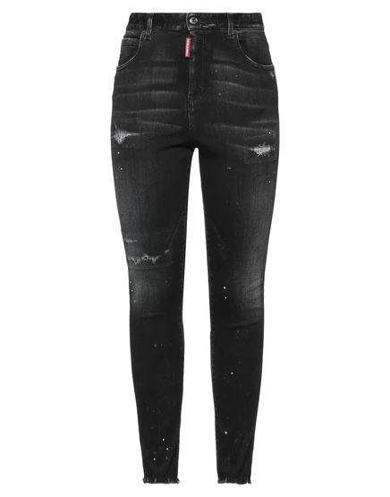 Женские джинсы DSquared2 Papermag скинни, черные