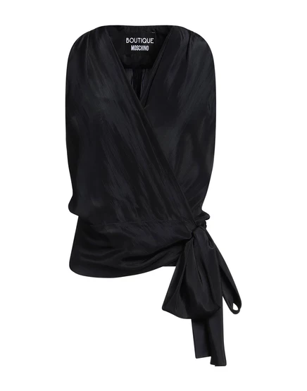 Женский топ Boutique Moschino PAPERMAG на запах, черный
