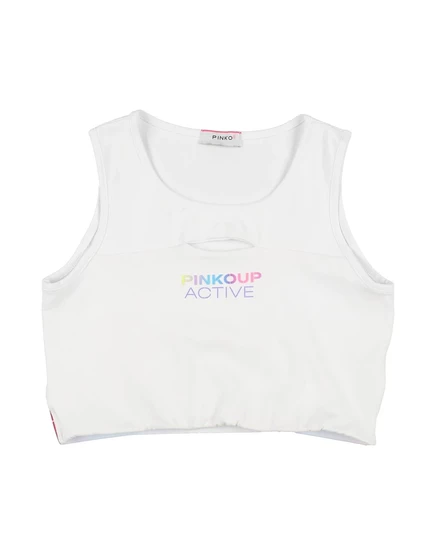 Женский топ PINKO UP с принтом, белый
