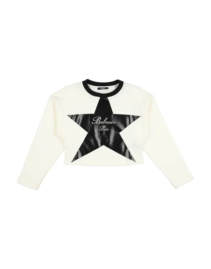 Детский свитшот Balmain Promotion, кремовый