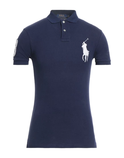 Мужское поло Polo Ralph Lauren WONDERWOMAN из пике, иссиня-чёрное