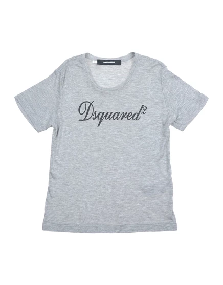 Женская футболка DSquared2 promotion_kid из вискозы, серая
