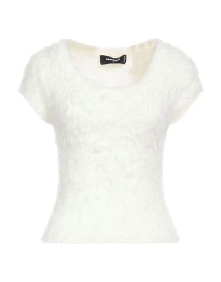 Женский джемпер DSquared2 Jadr, велюровый, молочный